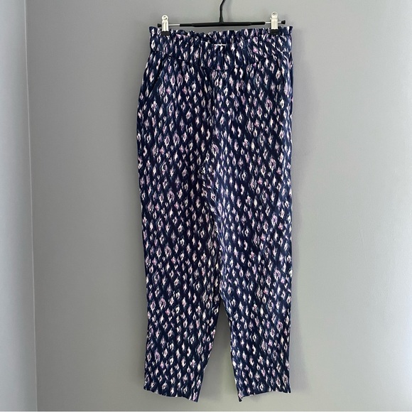 LOFT Fluid Pull On Linen Blend Taper Pants in Animal Print - size XS - Picture 4 of 8